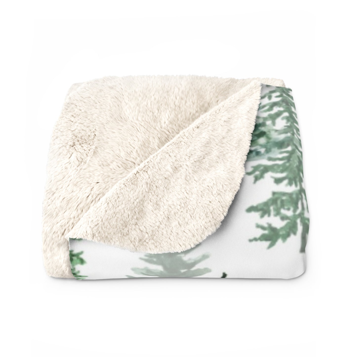 Evergreen Sherpa Fleece Blanket