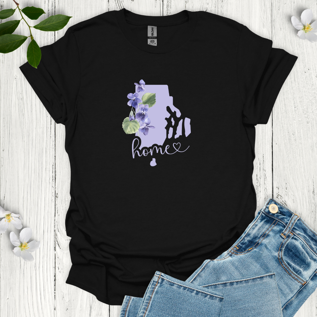 Rhode Island State Flower Violet T-Shirt