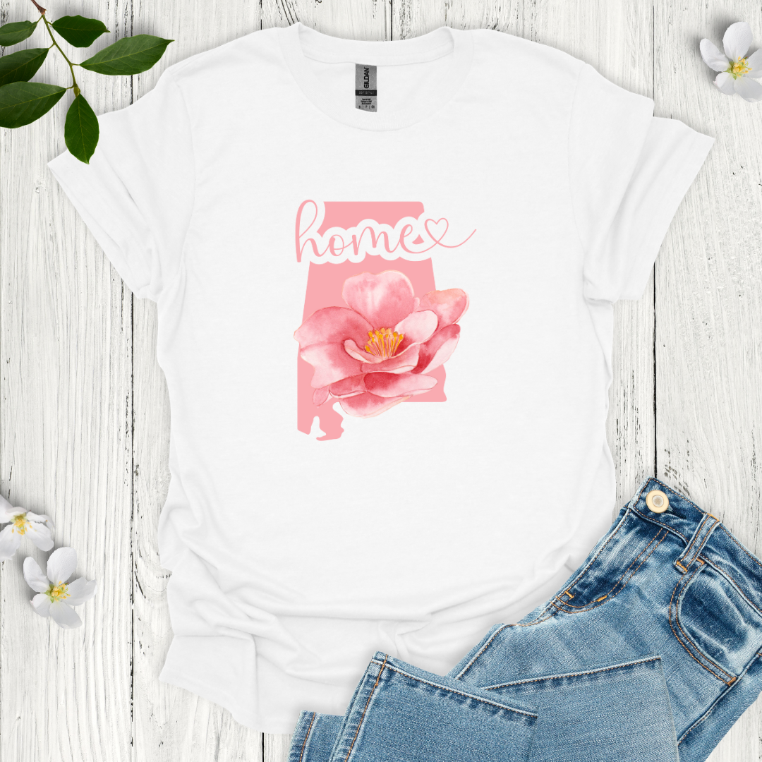 Alabama State Flower Camellia T-Shirt