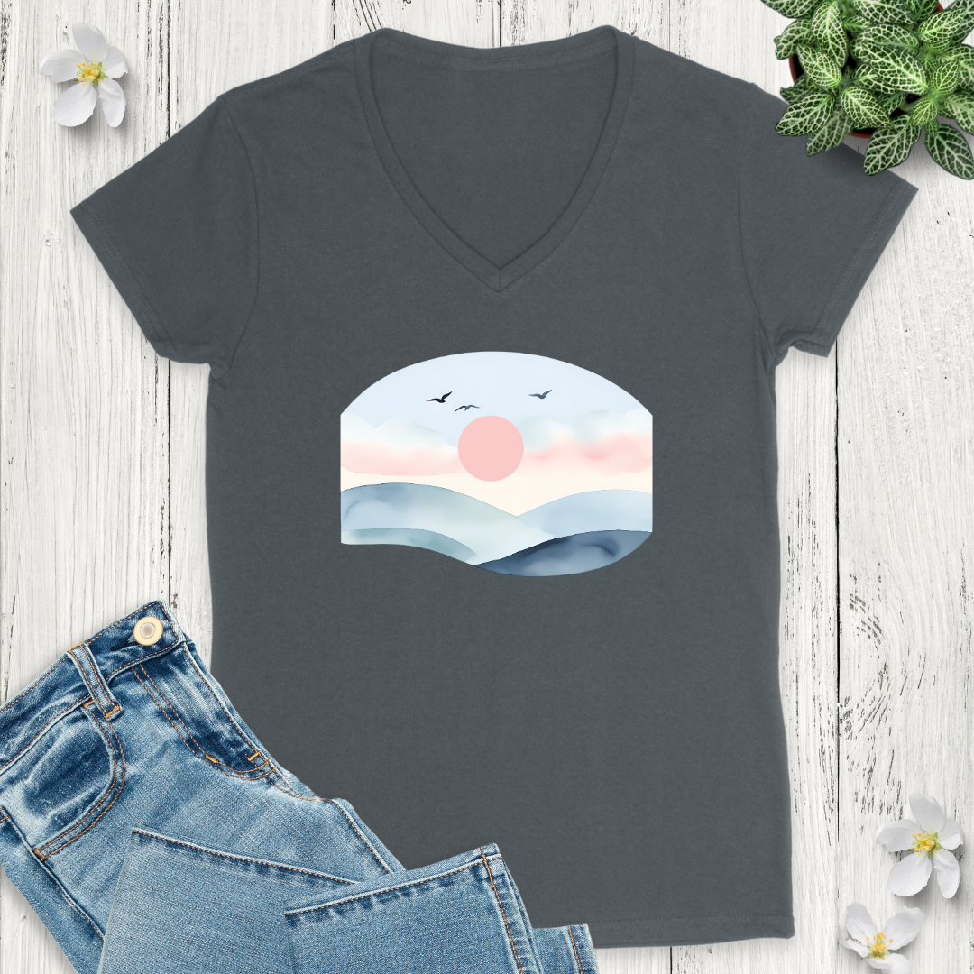 Hazy Sky V-Neck