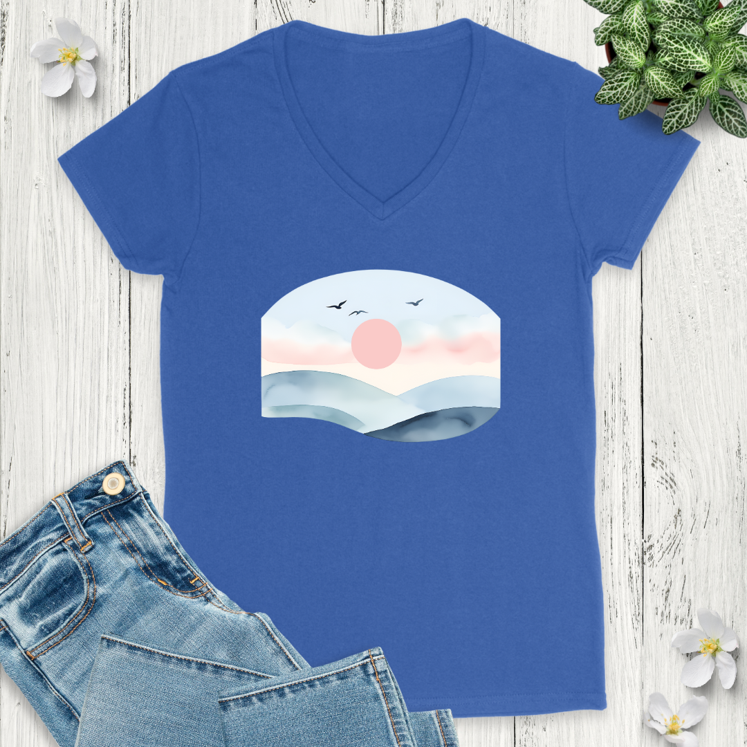 Hazy Sky V-Neck