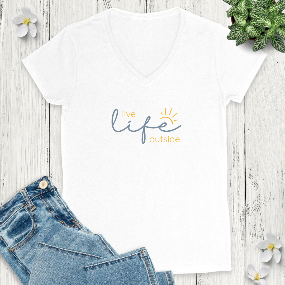 Live Life Outside V-Neck