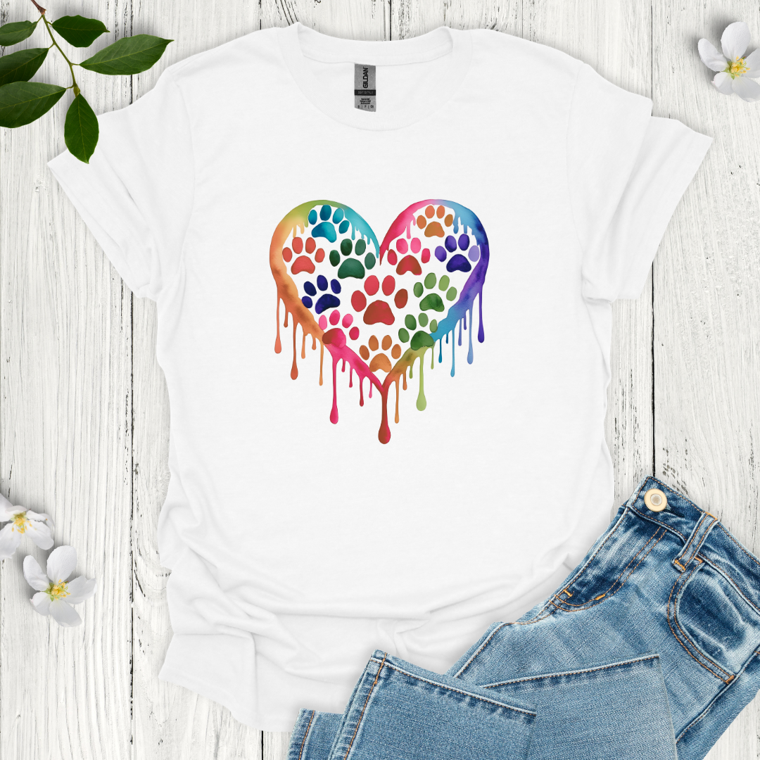 Paw Print Drip T-Shirt