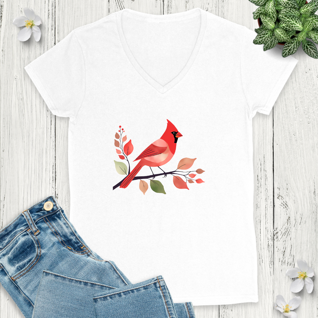Radiant Cardinal V-Neck