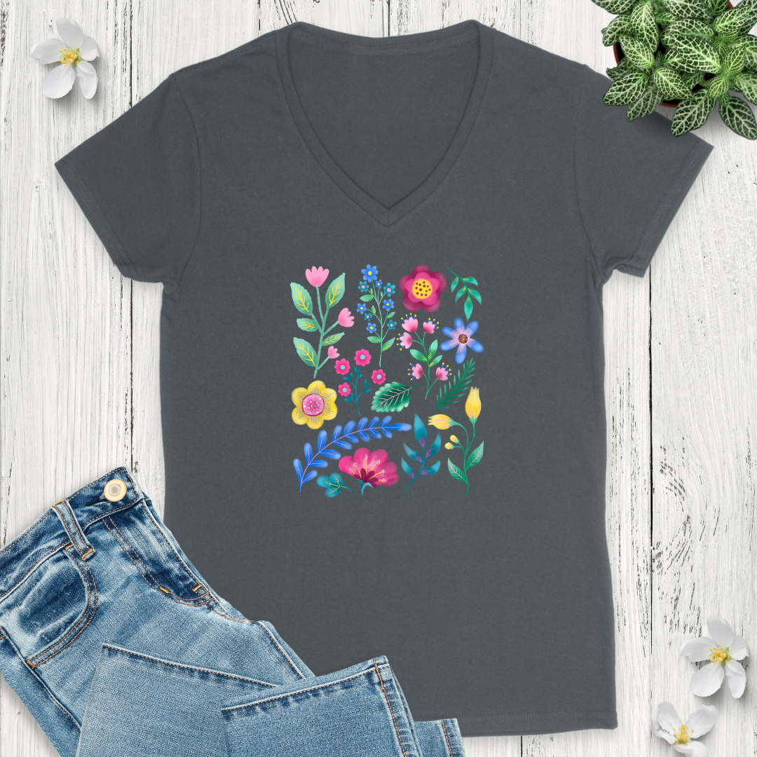 Spring Blooms V-Neck