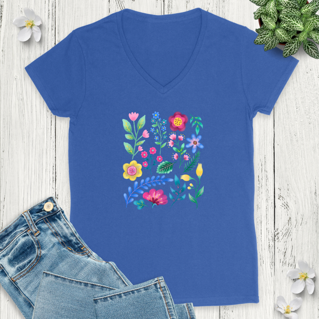 Spring Blooms V-Neck