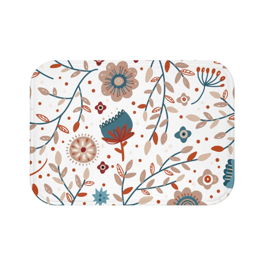 Country Floral Microfiber Bath Mat