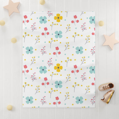 Floral Fleece Baby Blanket