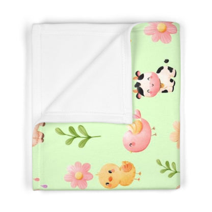 Spring Animal Fleece Baby Blanket