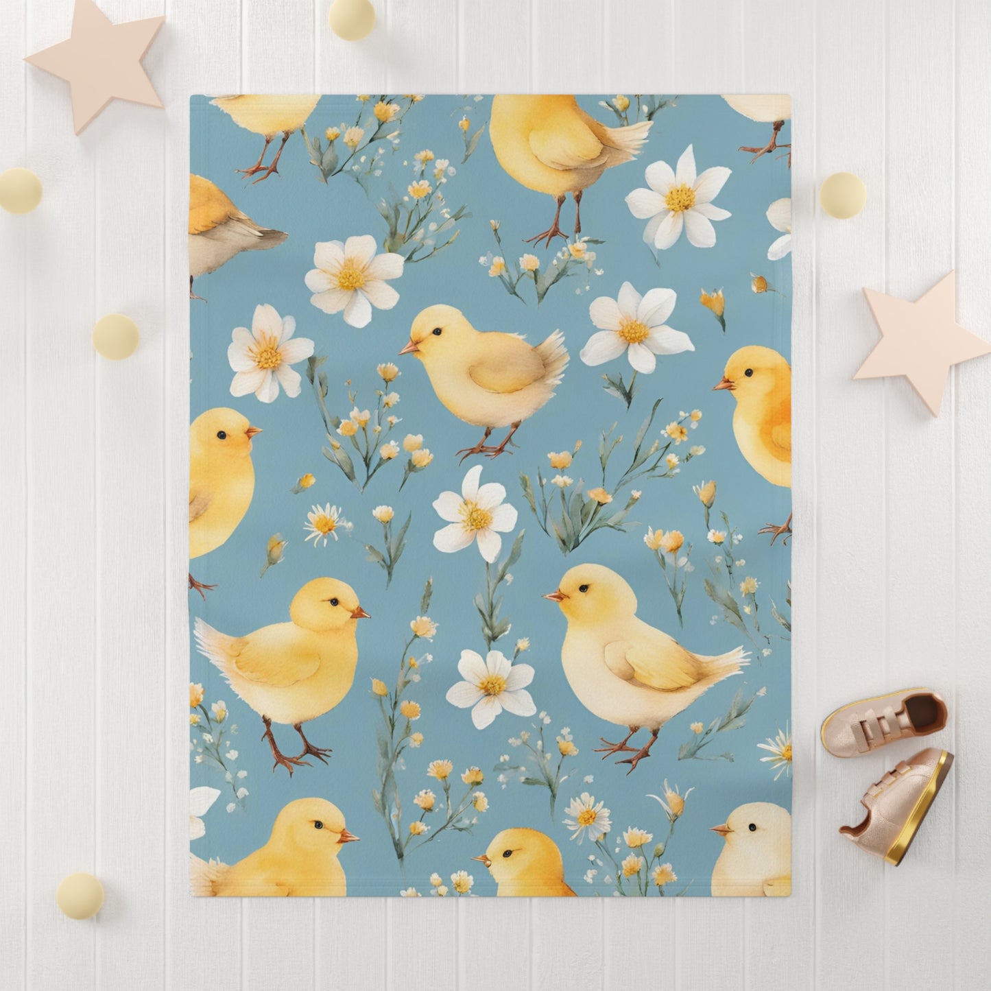 Chick Fleece Baby Blanket