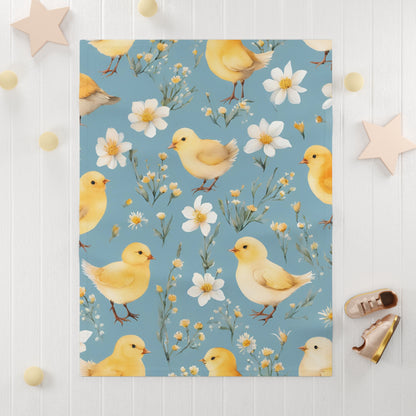 Chick Fleece Baby Blanket