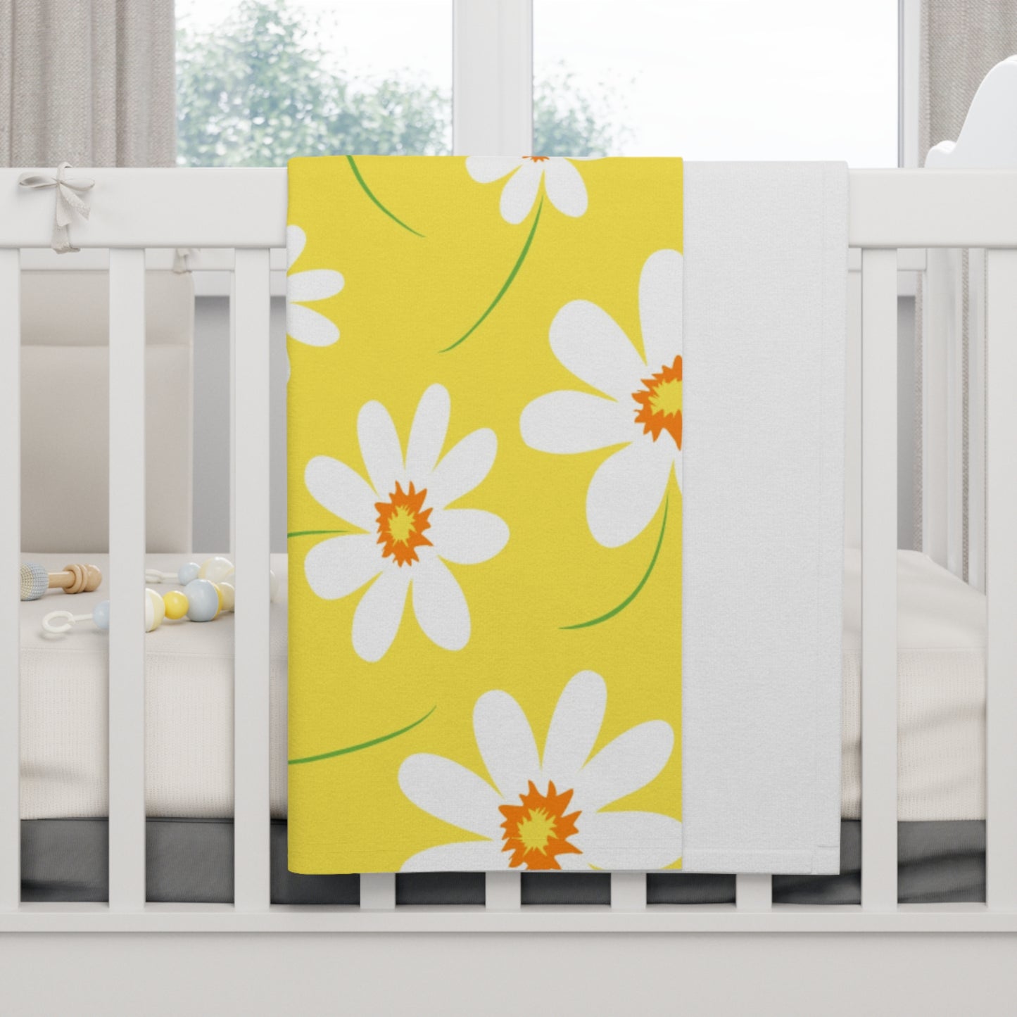 Daisy Fleece Baby Blanket