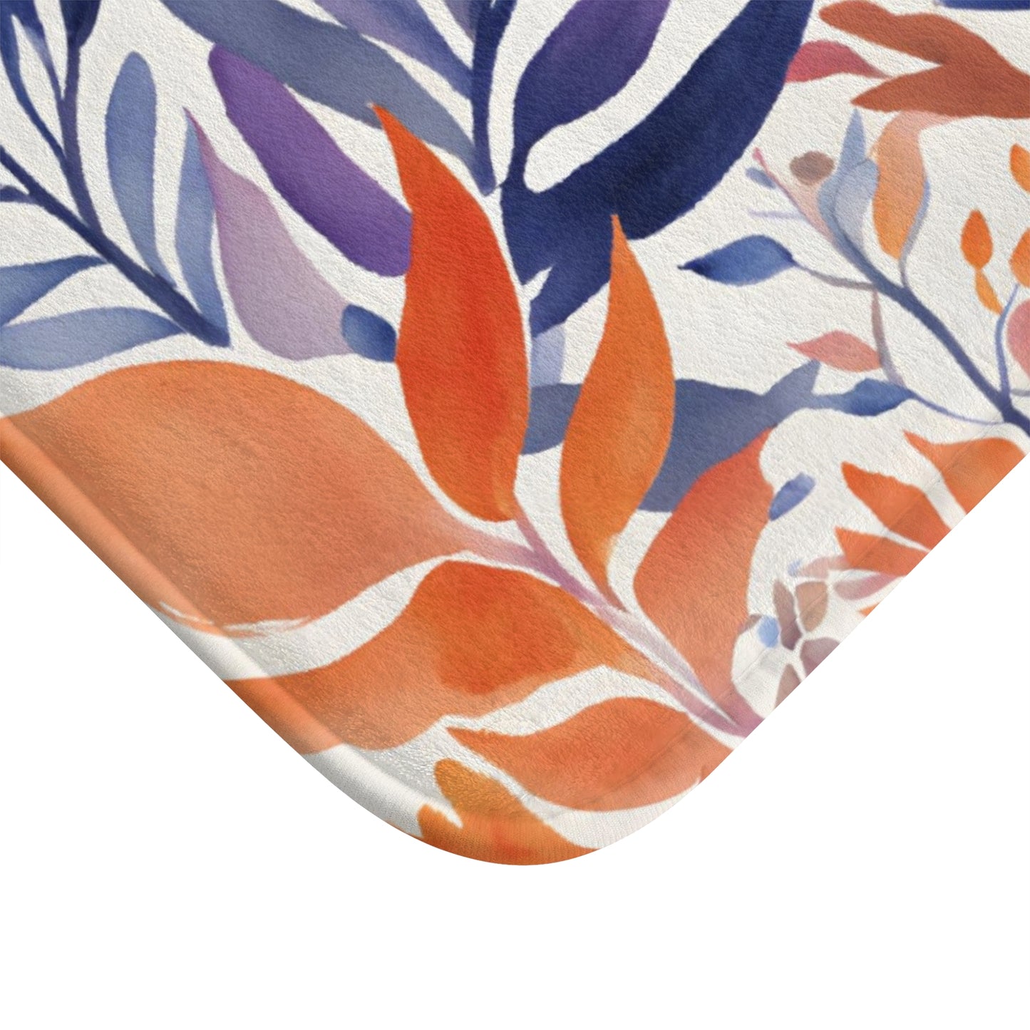 Watercolor Leaf Microfiber Bath Mat