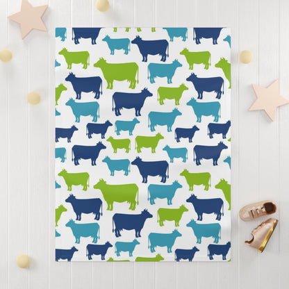 Cow Fleece Baby Blanket