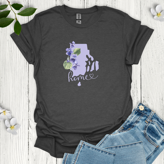 Rhode Island State Flower Violet T-Shirt