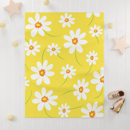 Daisy Fleece Baby Blanket