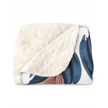 Feather Sherpa Fleece Blanket