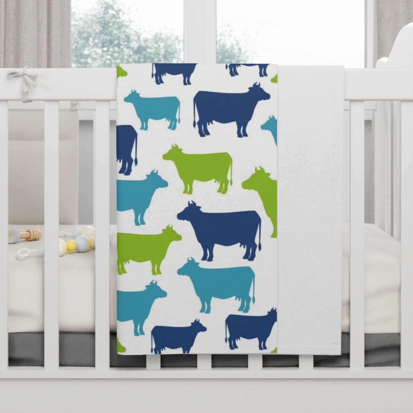 Cow Fleece Baby Blanket