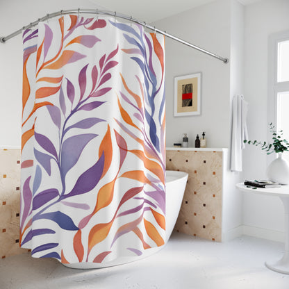 Watercolor Leaf Shower Curtain