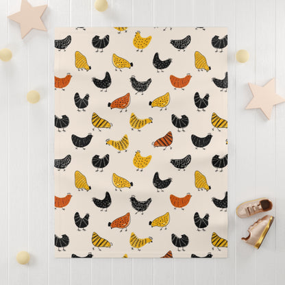 Chicken Fleece Baby Blanket