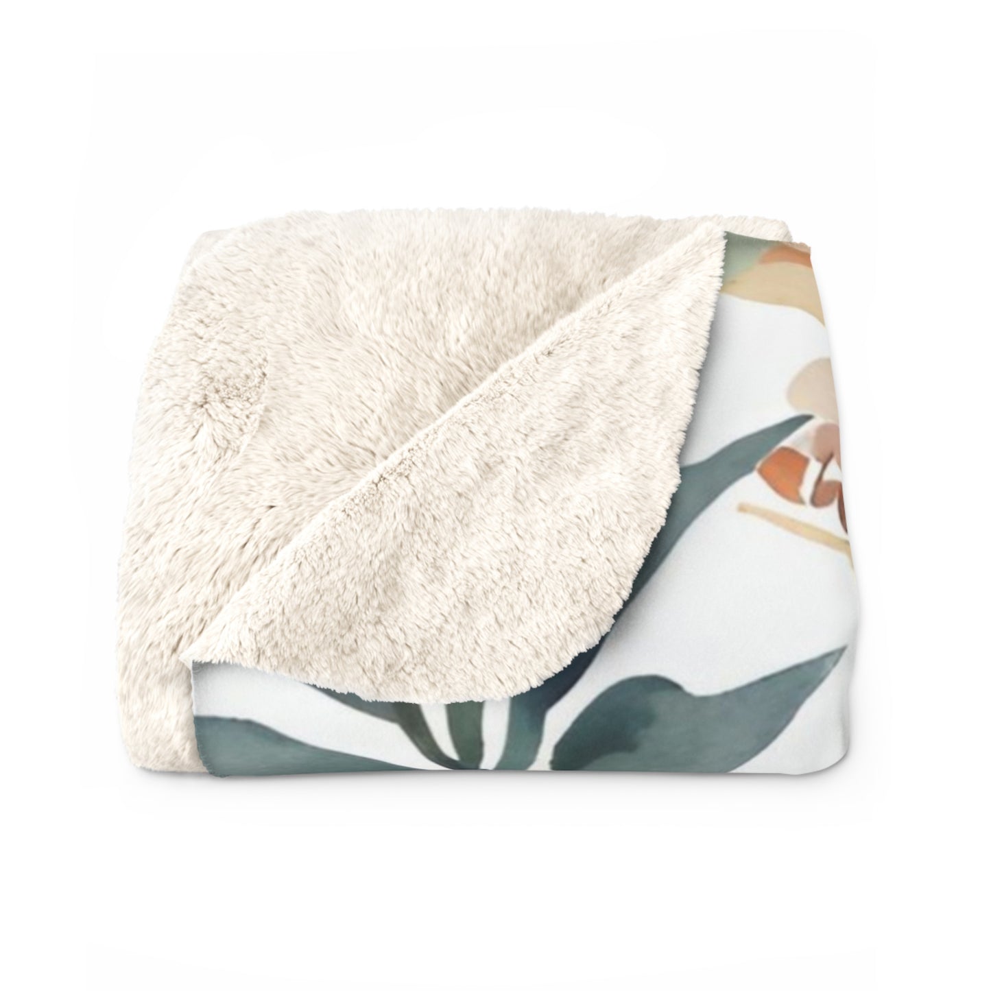 Floral Sherpa Fleece Blanket