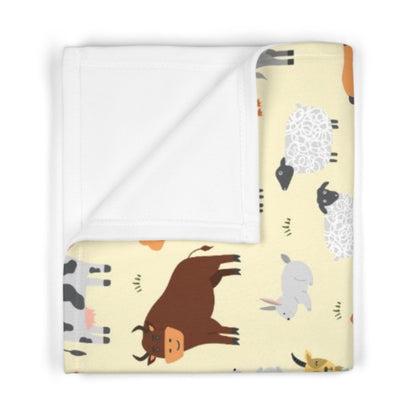 Barnyard Animal Fleece Baby Blanket