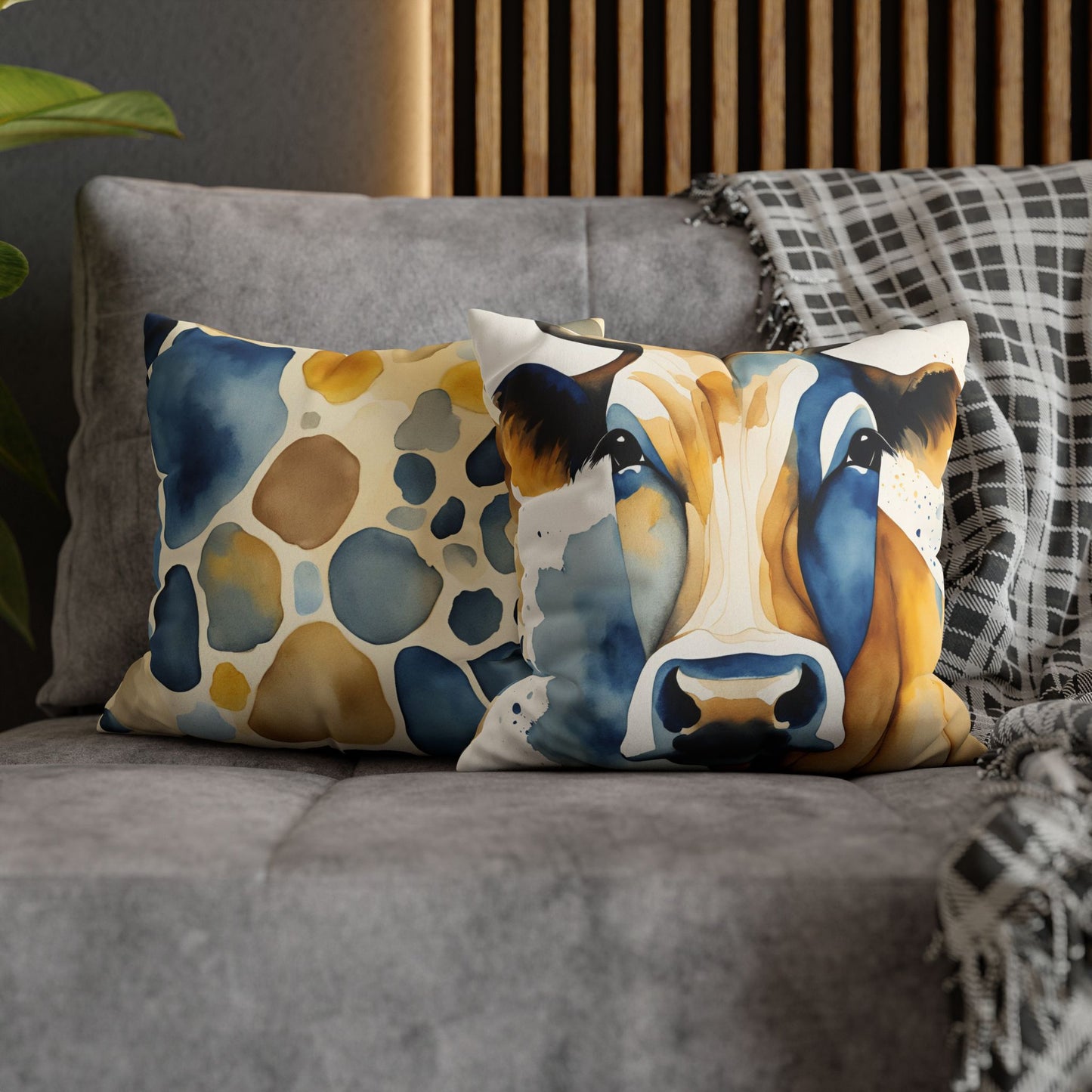 Cow Faux Suede Pillowcase