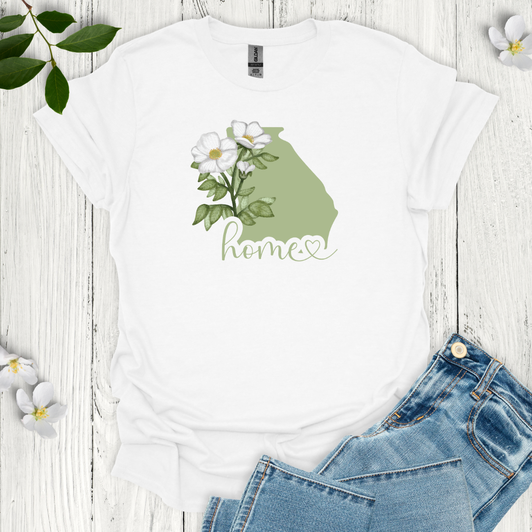 Georgia State Flower Cherokee Rose T-Shirt