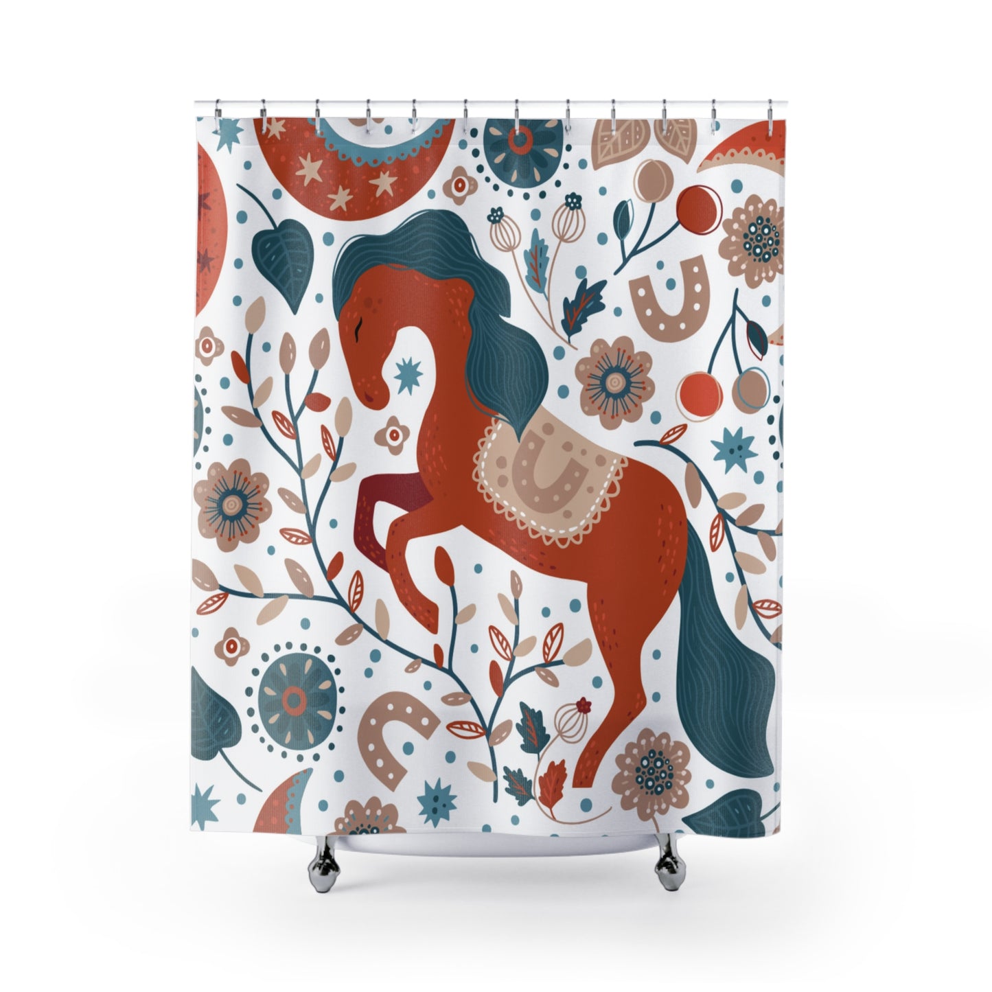 Country Floral Shower Curtain