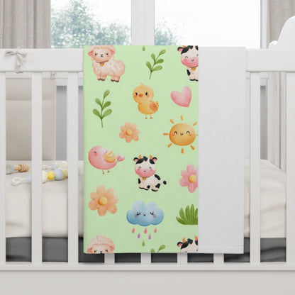 Spring Animal Fleece Baby Blanket