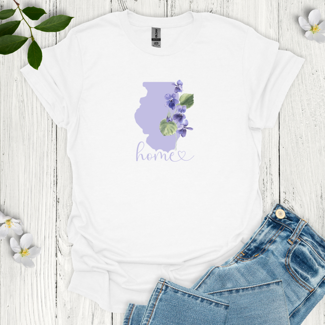 Illinois State Flower Violet T-Shirt