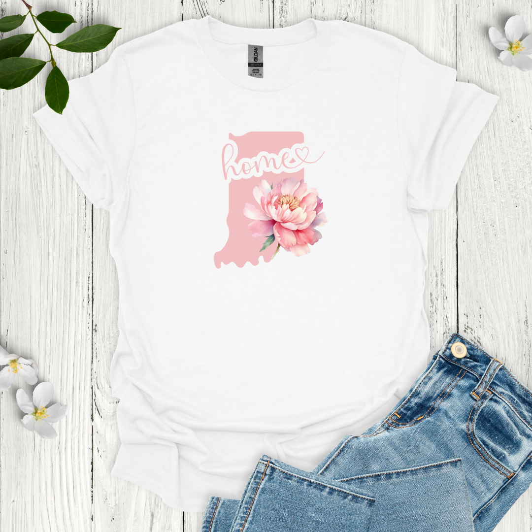 Indiana State Flower Peony T-Shirt