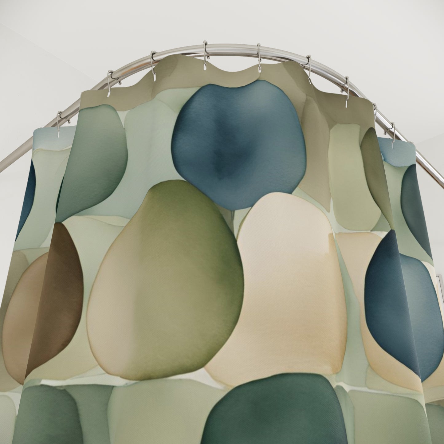 Stones Neutral Shower Curtain