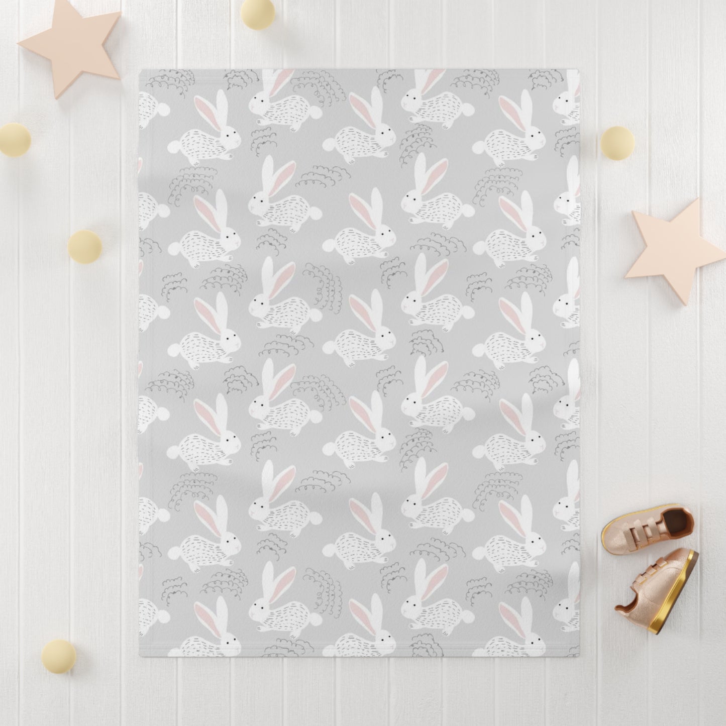 Bunny Fleece Baby Blanket