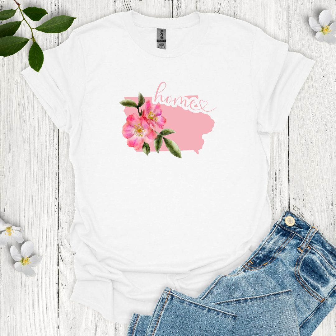 Iowa State Flower Wild Rose T-Shirt