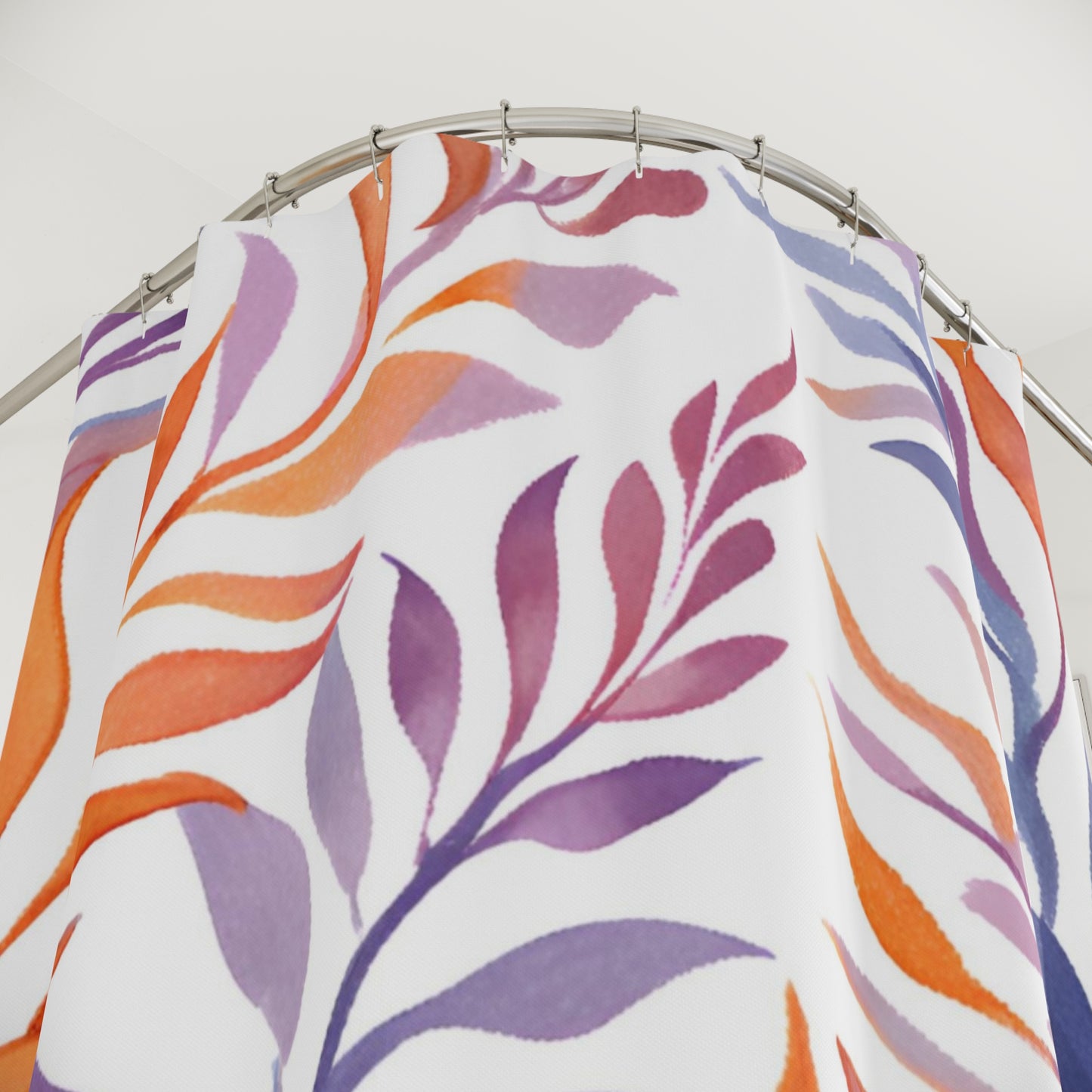 Watercolor Leaf Shower Curtain