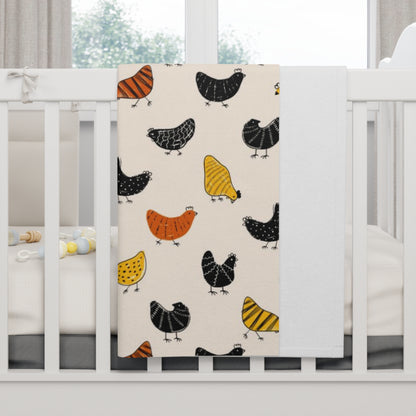 Chicken Fleece Baby Blanket