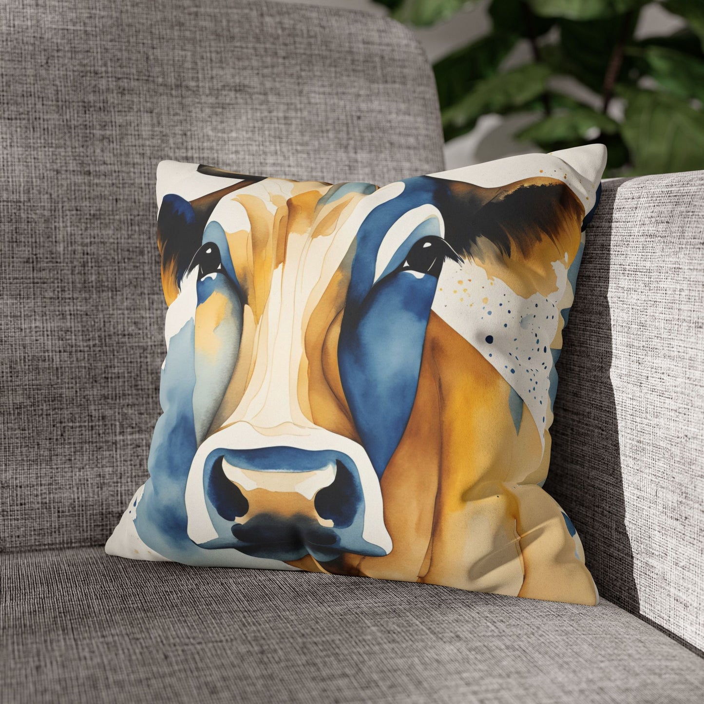 Cow Faux Suede Pillowcase