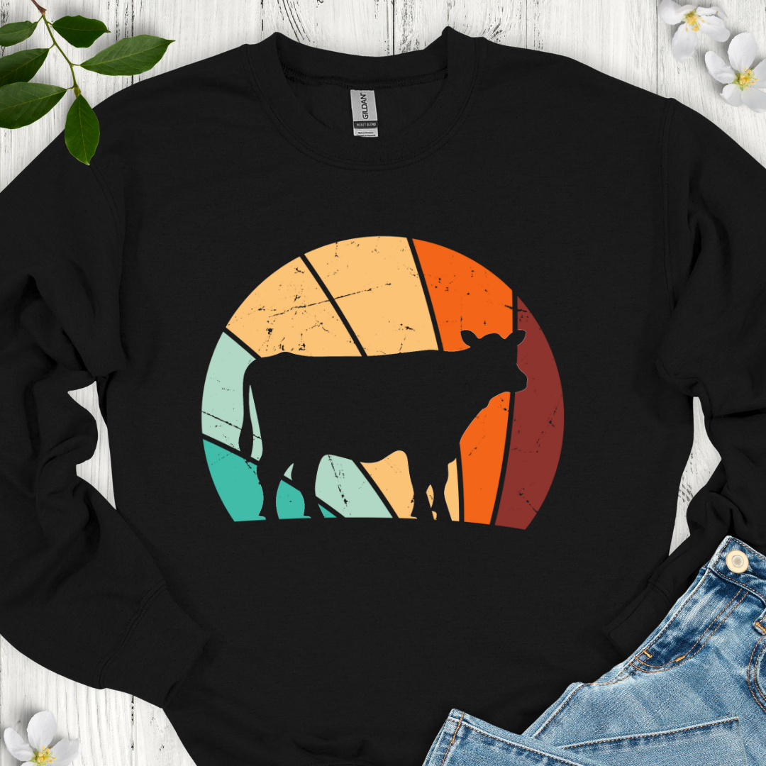 Sunset Cow Crewneck