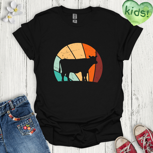 Sunset Cow Kids T-Shirt