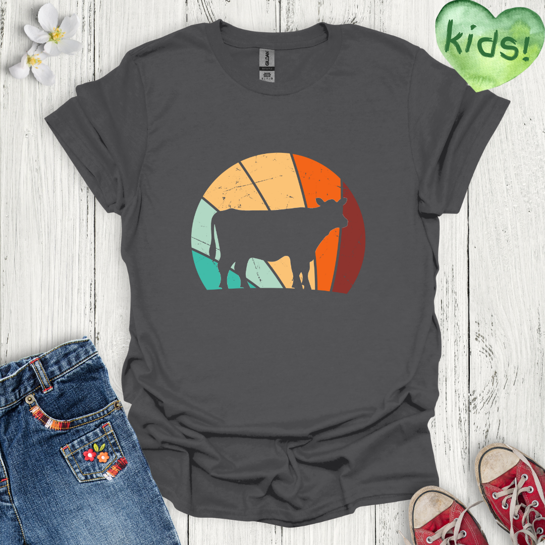 Sunset Cow Kids T-Shirt