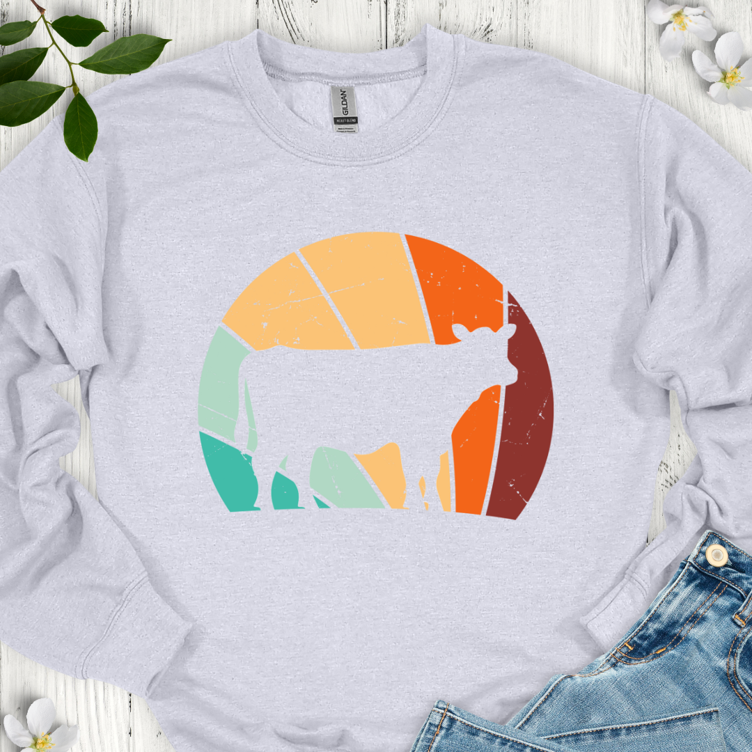 Sunset Cow Crewneck