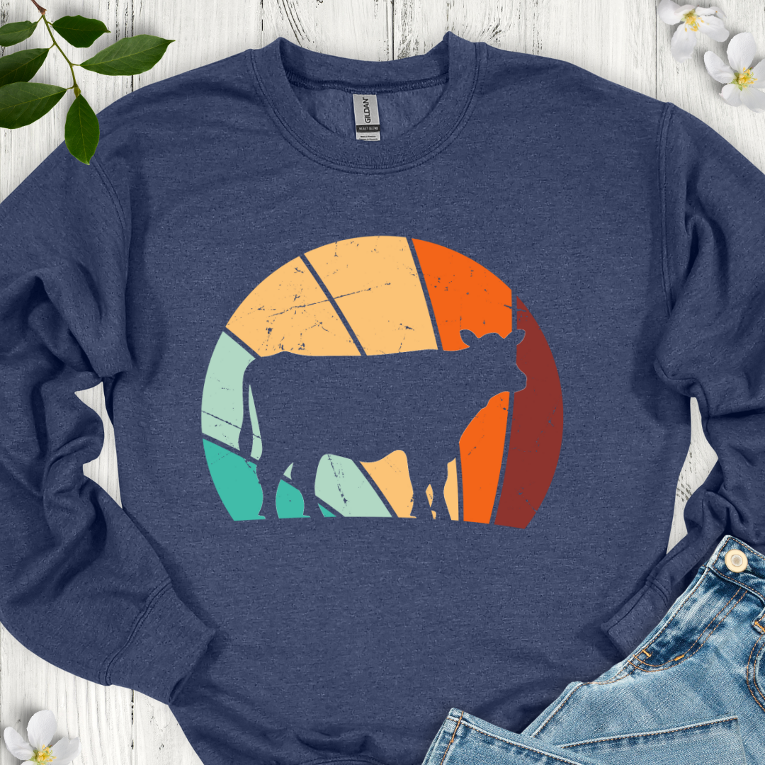 Sunset Cow Crewneck