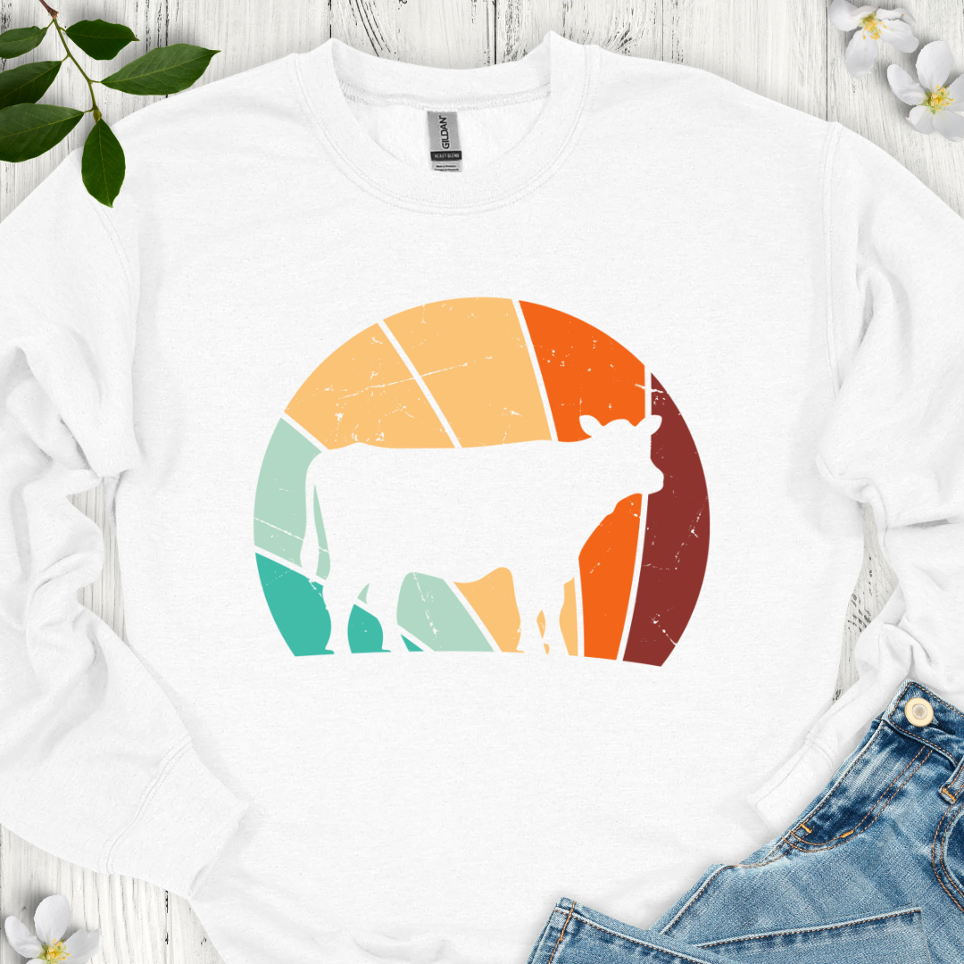 Sunset Cow Crewneck