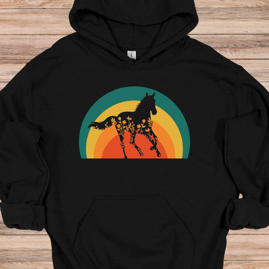 Sunset Horse Hoodie