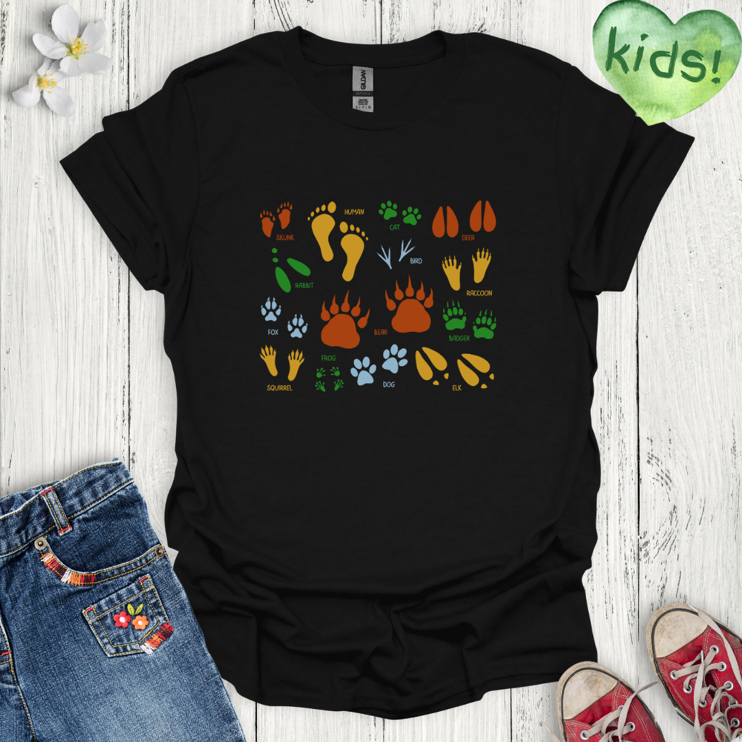 Animal Footprints Kids T-Shirt