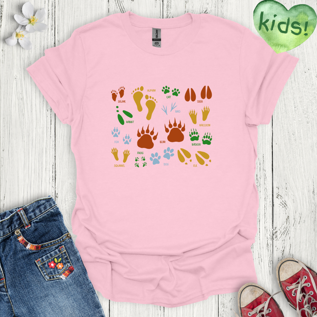 Animal Footprints Kids T-Shirt