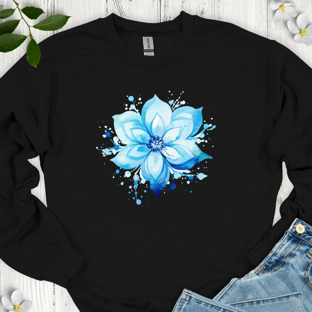 Blue Bloom Crewneck