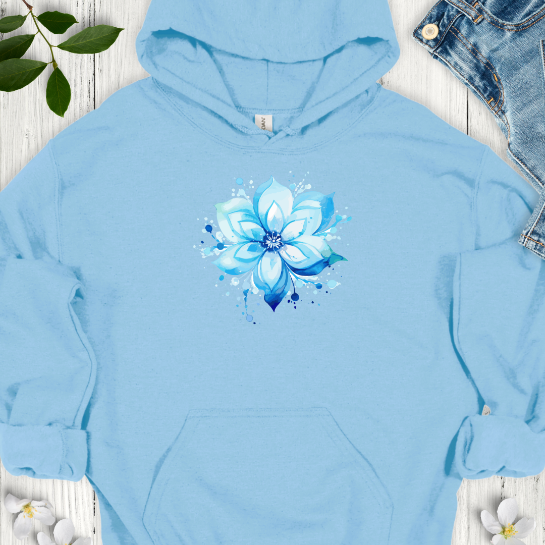 Blue Bloom Hoodie