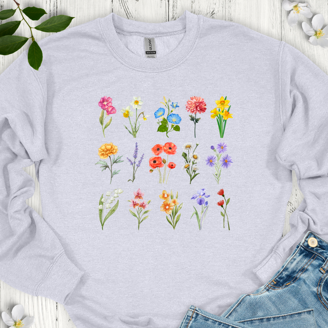 Colorful Blooms Crewneck